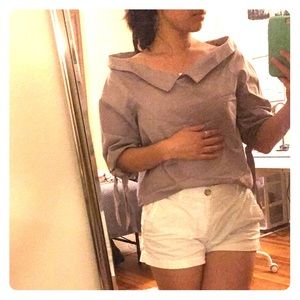 Wide Neck Lilac Shirt